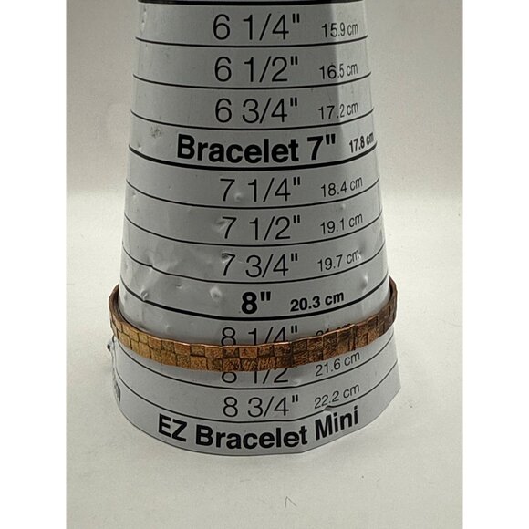 Hammered Copper Square Pattern Bracelet - Picture 2 of 5